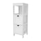 Flash Furniture Dune Farmhouse Bathroom Storage Organizer w/Two Removable Drawers and Open Display Shelf in White FS-BATH-4-WH-GG - alternate 9